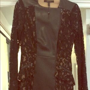 NWT- BCBG maxazria- black/lace knee length dress